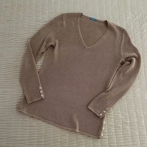 J.McLaughlin sweater in sand color with button detailing